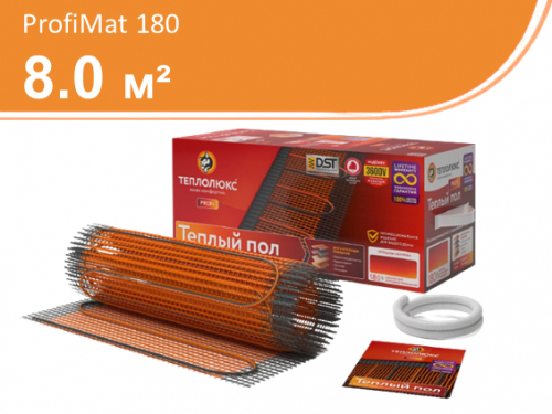 1440 ВТ-8,0КВ.М. "ТЕПЛОЛЮКС" PROFIMAT НАГРЕВАТЕЛЬНЫЙ МАТ ДЛЯ ТЕПЛОГО ПОЛА