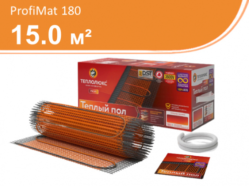 2700 ВТ-15,0КВ.М. "ТЕПЛОЛЮКС" PROFIMAT НАГРЕВАТЕЛЬНЫЙ МАТ ДЛЯ ТЕПЛОГО ПОЛА
