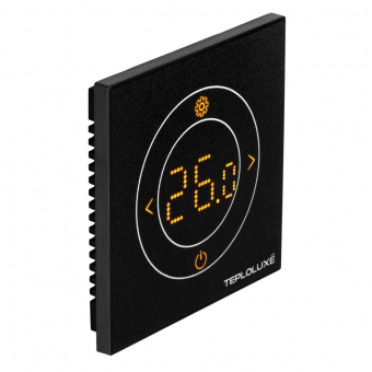 Терморегулятор электронный Теплолюкс Solus Zen Wi-Fi Черный с черной рамкой